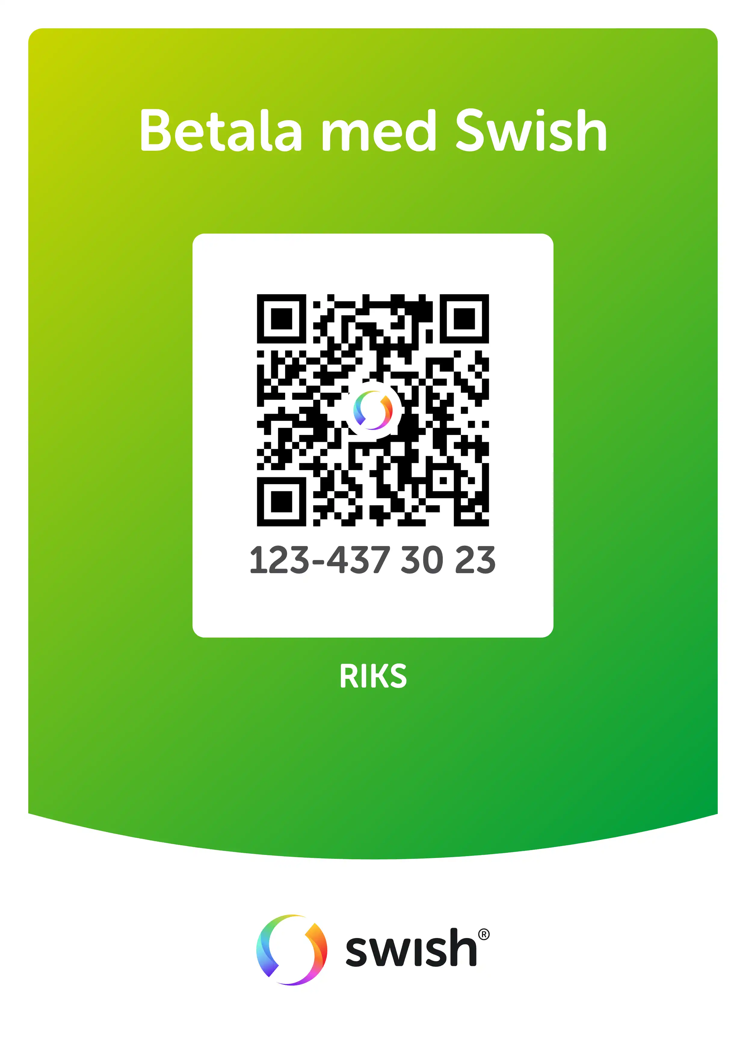 Swish QR-kod för donation