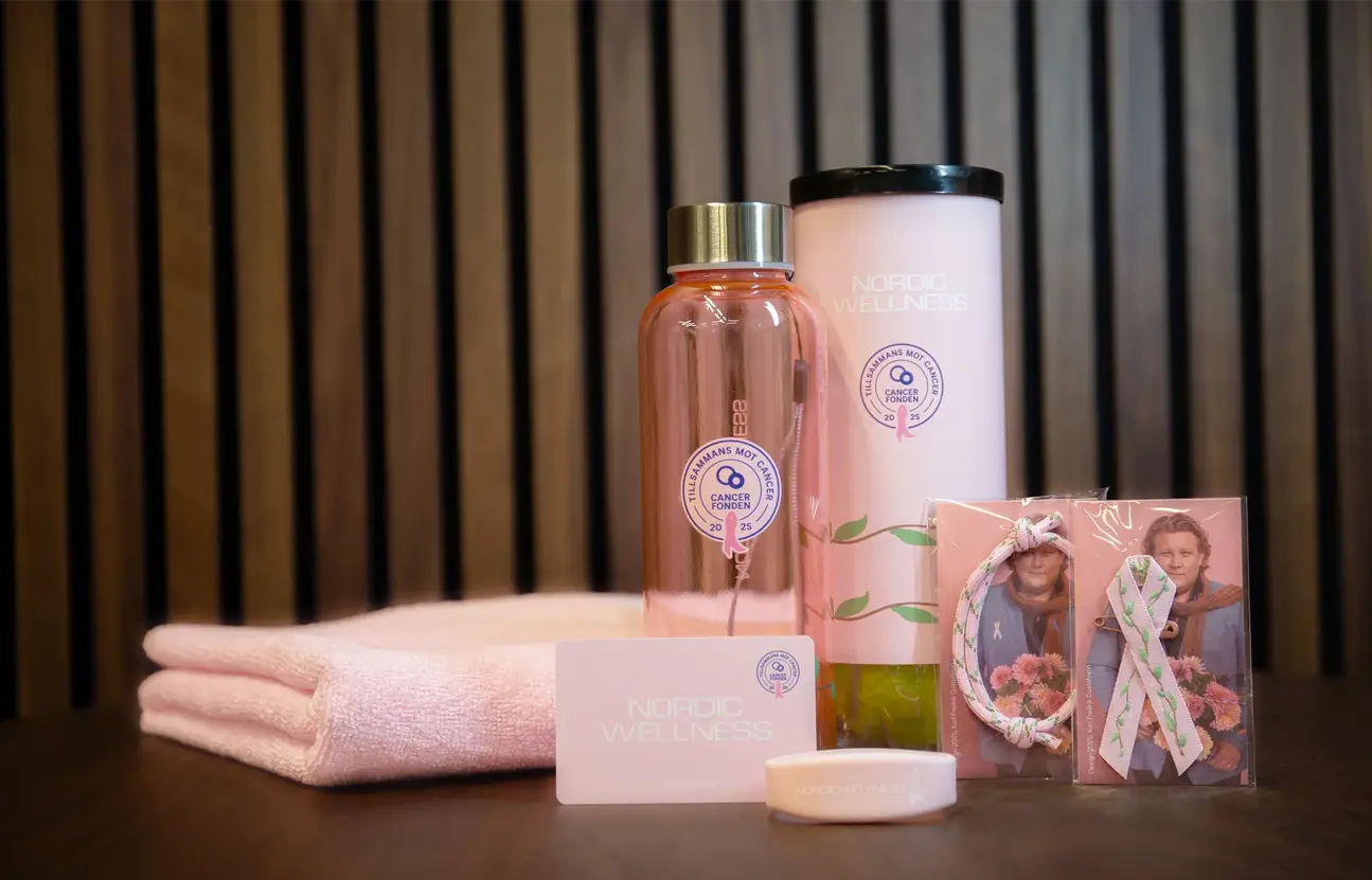 Nordic Wellness rosa bandet produkter 2025