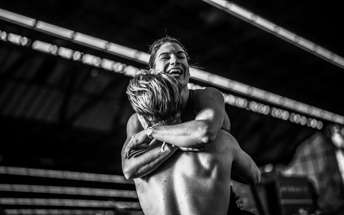 Couple Celebrating Their HYROX Race