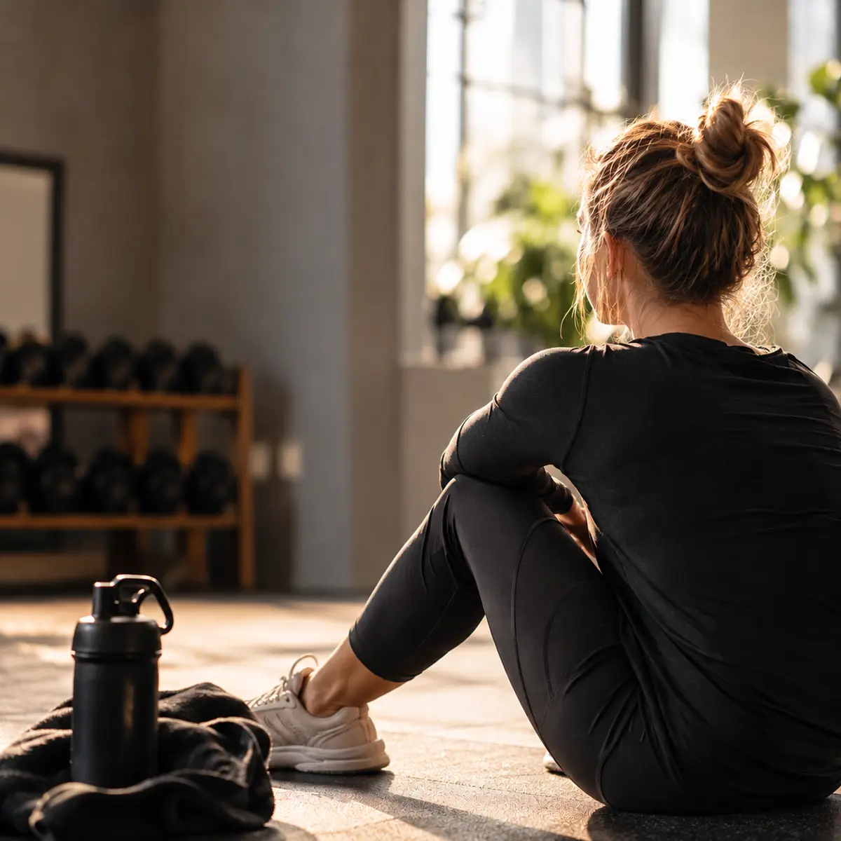 Solbelyst Vilostund På Gymmet